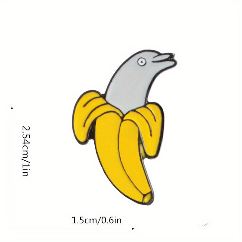 Dolphin Banana Jewelry Brooch For Men Pin