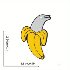 Dolphin Banana Jewelry Brooch For Men Pin