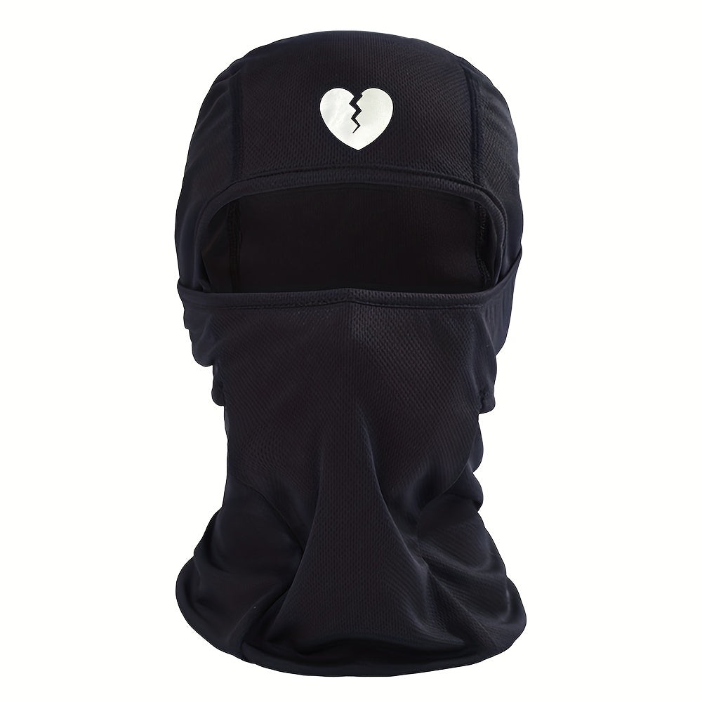 Heart Broken Print Balaclava Outdoor Sports Mask