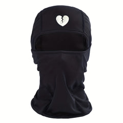 Heart Broken Print Balaclava Outdoor Sports Mask