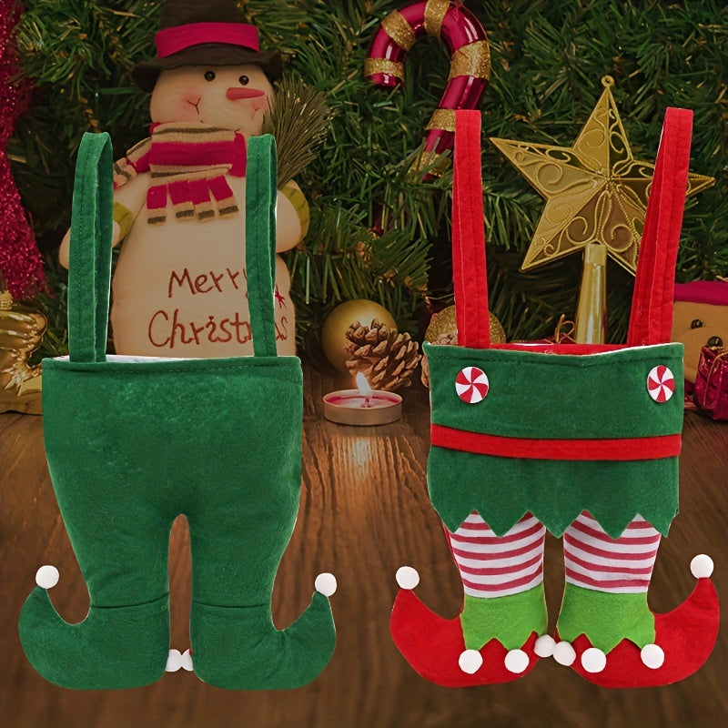 1pc Non-woven Christmas Elf Candy Bag Gift Navidad