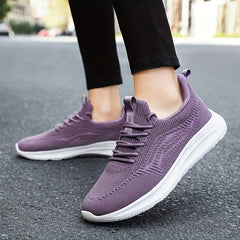 Women's Lace Up Athletic Running Shoes Soft Sole Casual Mesh Sneakers