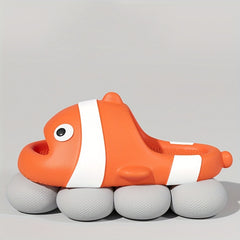 Summer Thick Sole 3D Cartoon Fish Men Slippers Home Indoor Beach Slides