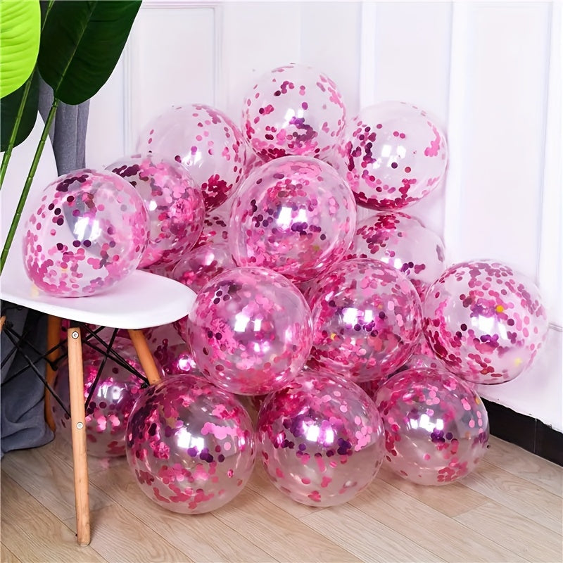 10pcs Colorful Glitter Balloons for Parties and Weddings