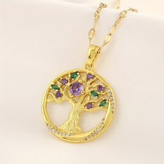 Girl's Celtic Tree Of Life Pendant Necklace - Birthday Gift