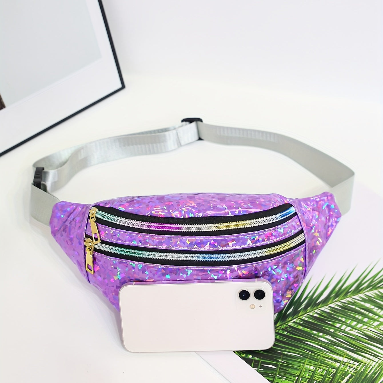 Holographic PVC Chest Bag Waterproof Crossbody Fanny Pack