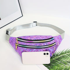 Holographic PVC Chest Bag Waterproof Crossbody Fanny Pack