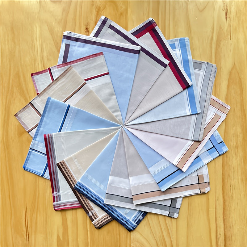 12 Pack Lightweight Summer Handkerchiefs Soft Absorbent Portable Wipes