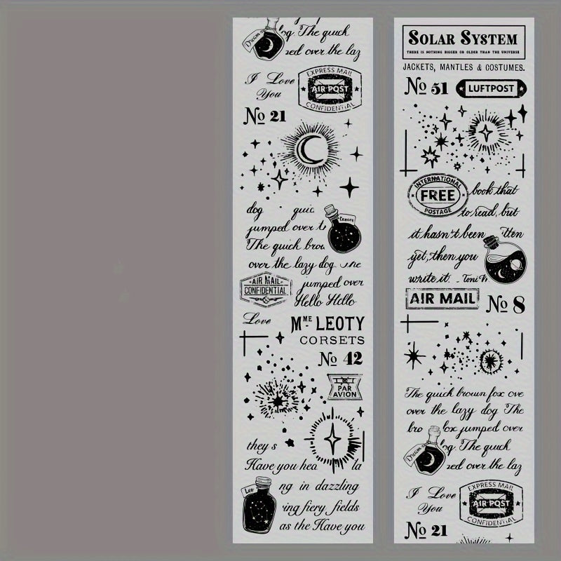 Roll Starry Universe Series PVC Diary Notebook Sticker
