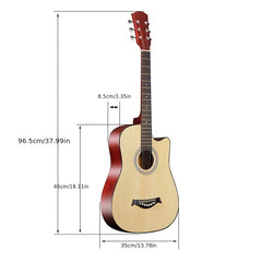 Folk Guitar 38 Inch Basswood Practicing Guitar Boys And Girls Beginners