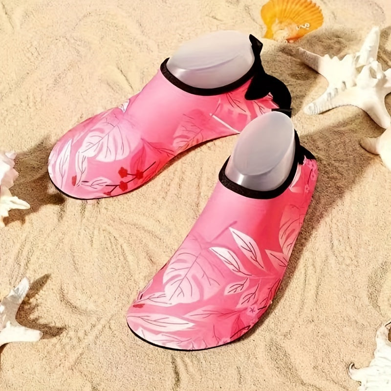 Leaf Pattern Slip on Lightweight Water Shoes Anti slip Breathable