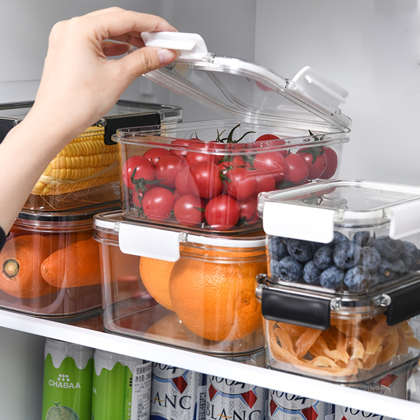 3pcs Plastic Food Storage Containers Keep Food Fresh & Organized
