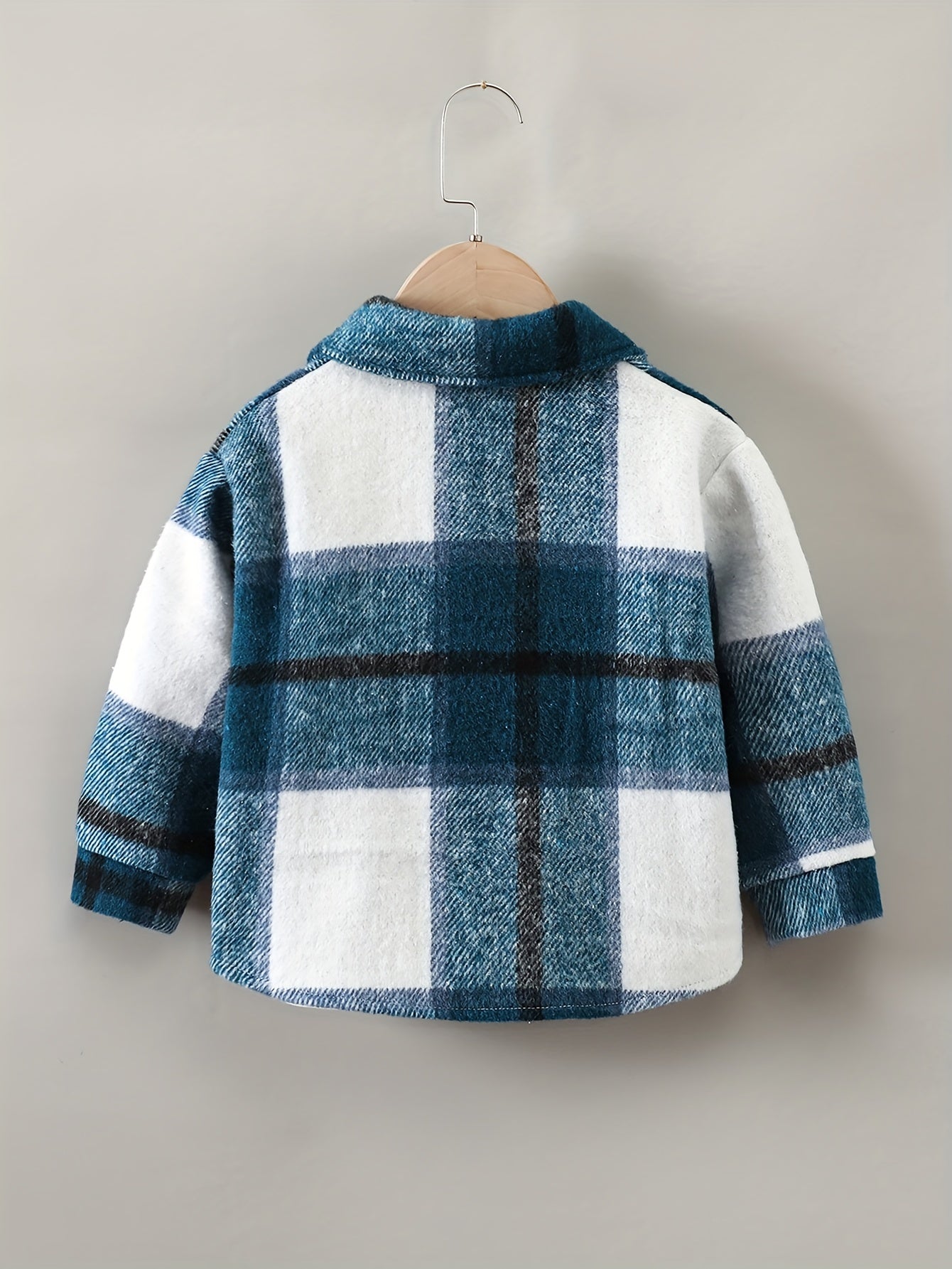 Toddler Boys Plaid Jacket Long Sleeve Button Down Warm Coat Winter Kids Clothes