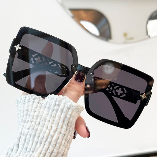 Square Sunglasses Hollow Flower Sun Shades Beach Vacation UV400