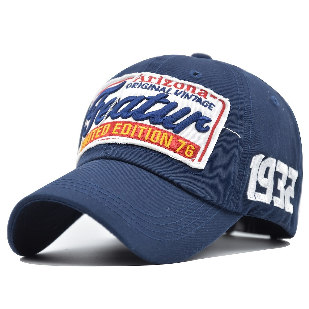 Embroidered Cotton Baseball Cap for Women, Men & Outdoor Sunshade