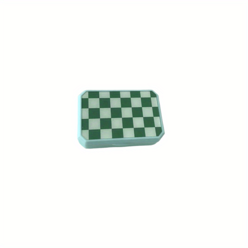 Plaid Lens Case Travel Kit with Mirror and Tweezers