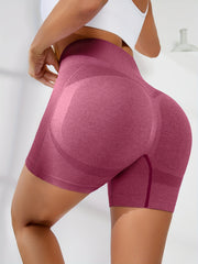 Women's Seamless Hip Lifting Yoga Shorts High Waist Workout Biker Shorts