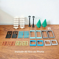30Pcs Door Window Building Blocks City Friends Parts House Architecture Assemble