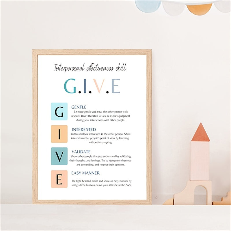 1pc Office Wall Decor Dbt Dialectics Poster Therapy Office Art
