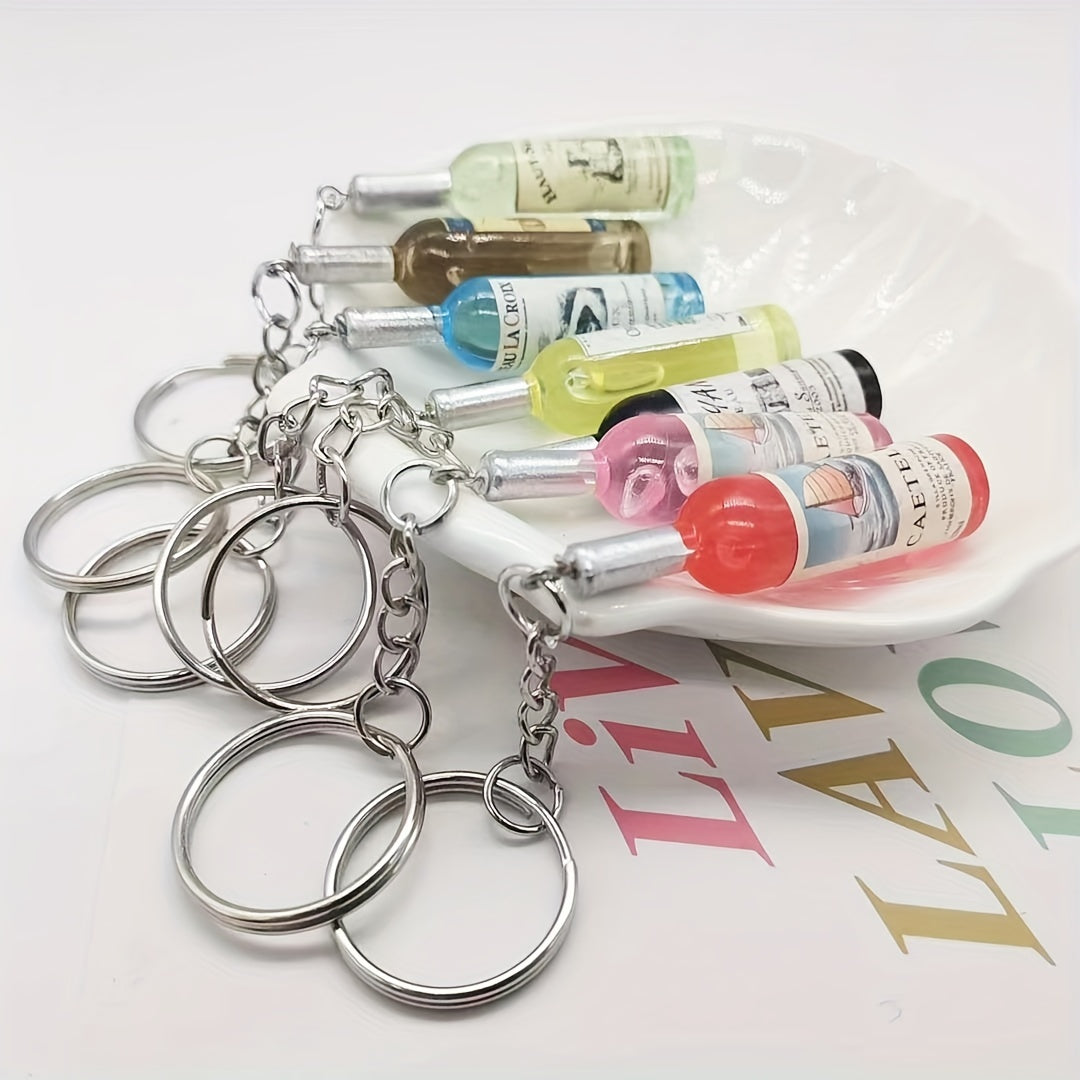 Wine Bottle Key Ring Key Chain for Girls Women Men