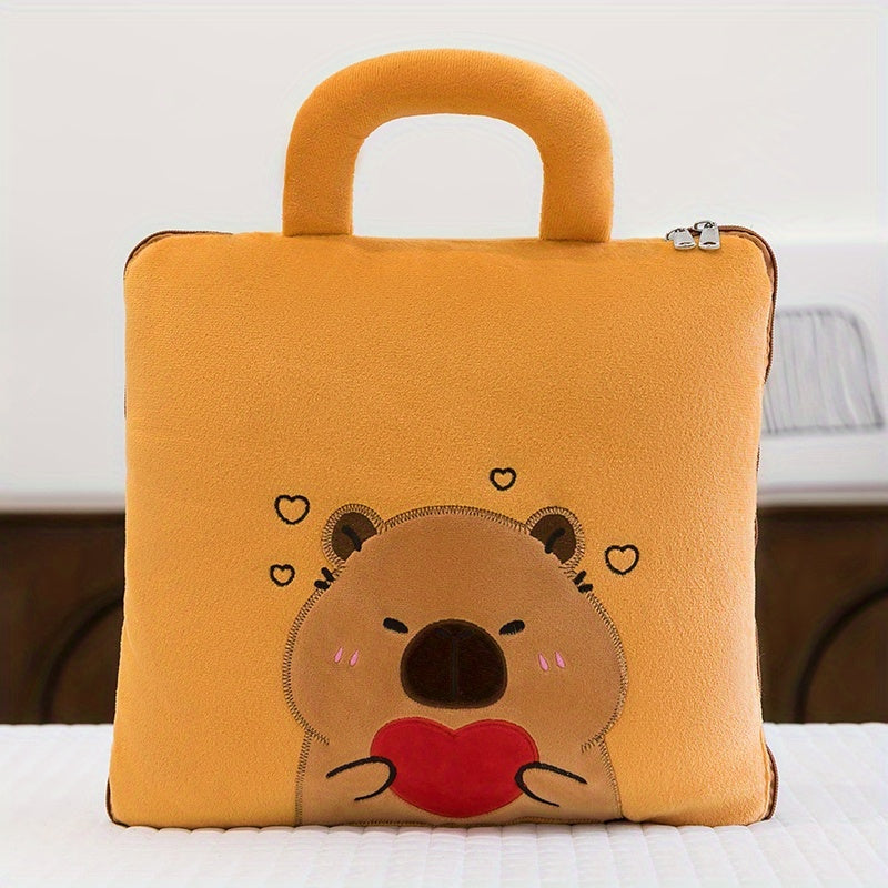 Cartoon Theme Pillow and Blanket Set