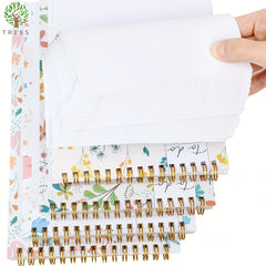 Flower Pattern Daily Planner To Do List Notepad Spiral Organizer