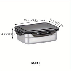 Leakproof Stainless Steel Lunch Box 550ml 850ml 1350ml Capacity