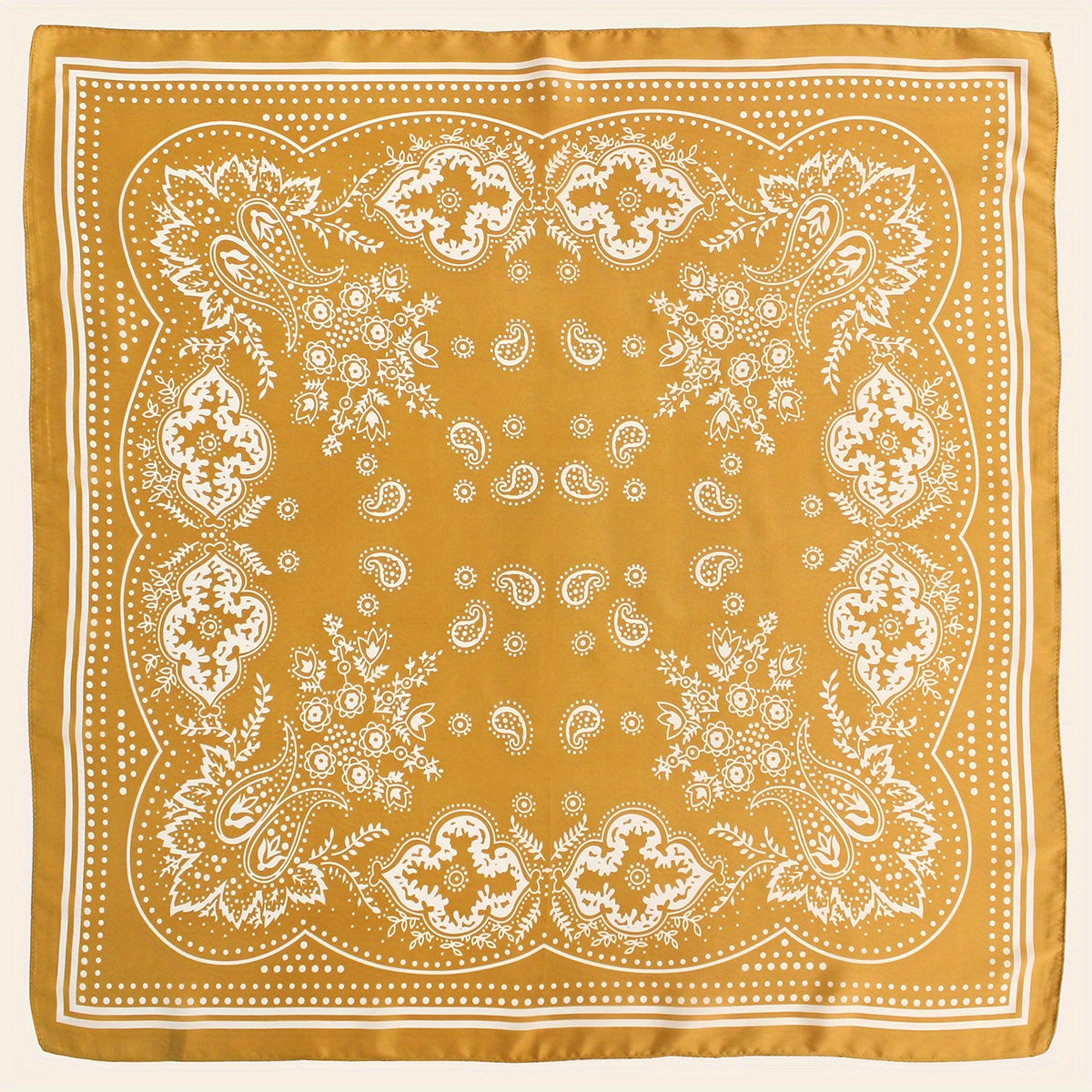 Paisley Print Square Scarf Silk Shawl Bandana Head Wraps Neckerchief