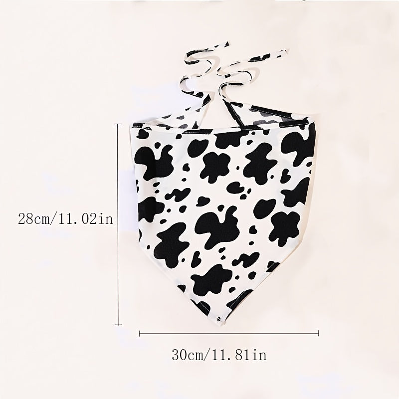 Cow Print Kerchief Dustproof Bandana Hair Accessories