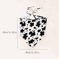 Cow Print Kerchief Dustproof Bandana Hair Accessories