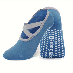 3 Pairs Cross Cut Out Socks Soft Lightweight Low Cut Yoga Socks Women's