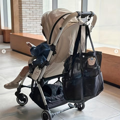 Large Capacity Cartoon Diaper Bag Organizer with Bottle Holder