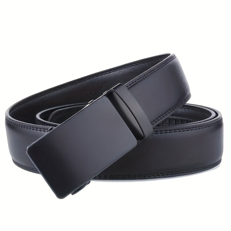 Men's Automatic Buckle Slider Belt Business Casual Leather Belt