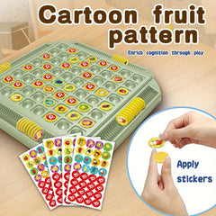 Colorful Fruit Memory Board Game Interactive Puzzle Toy with DIY Stickers