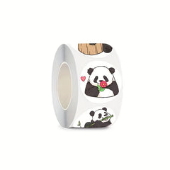 500pcs 2.54 Cm Panda Adhesive Label for Packaging - Boutique & Store Essentials
