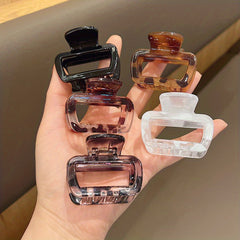 5pcs Leopard Pattern Hair Claw Nonslip Ponytail Holder Hair Clip