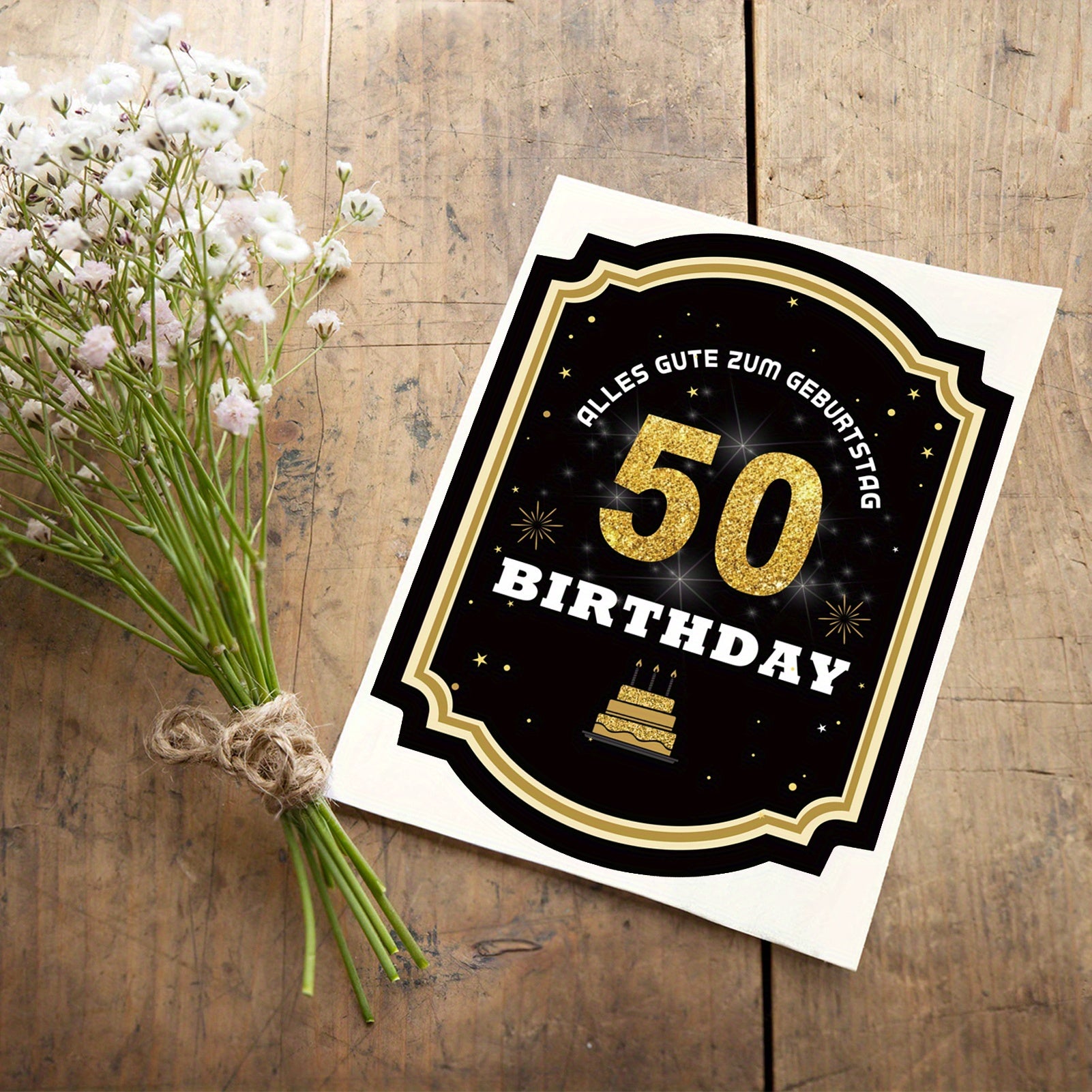 50th Birthday Bottle Labels Champagne Sparkling Wine Stickers
