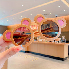 Kids Bear Ear Retro Cartoon Glasses Outdoor Accessories for Boys