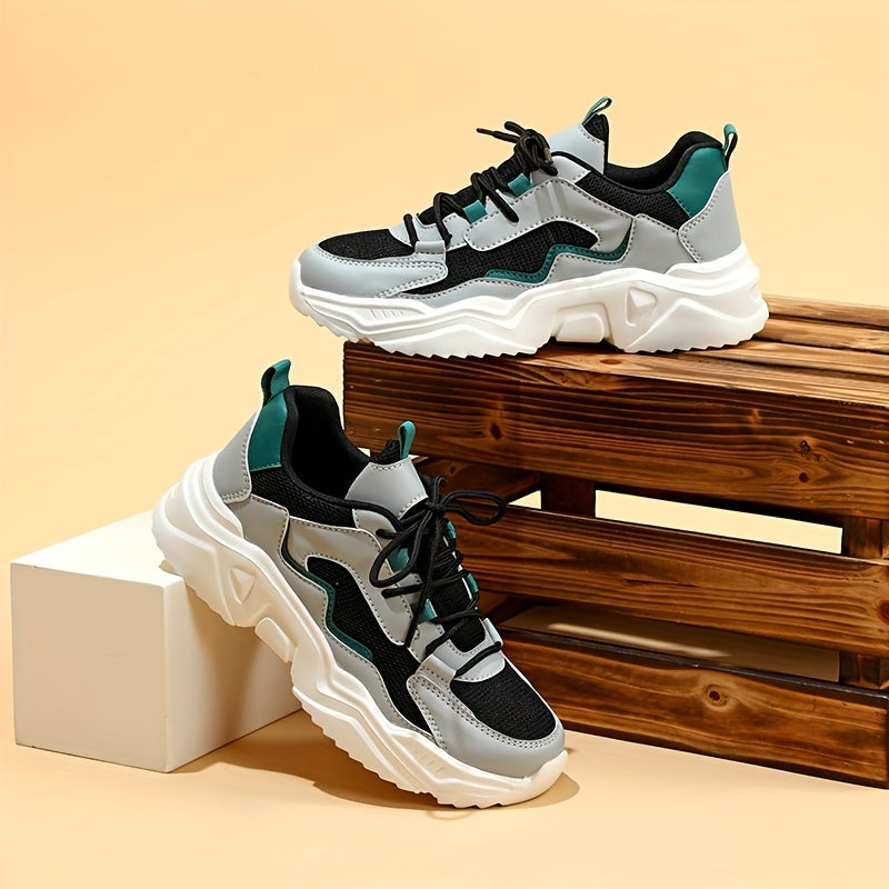 Women's Mesh Platform Sneakers Lace Up Casual Outdoor Shoes