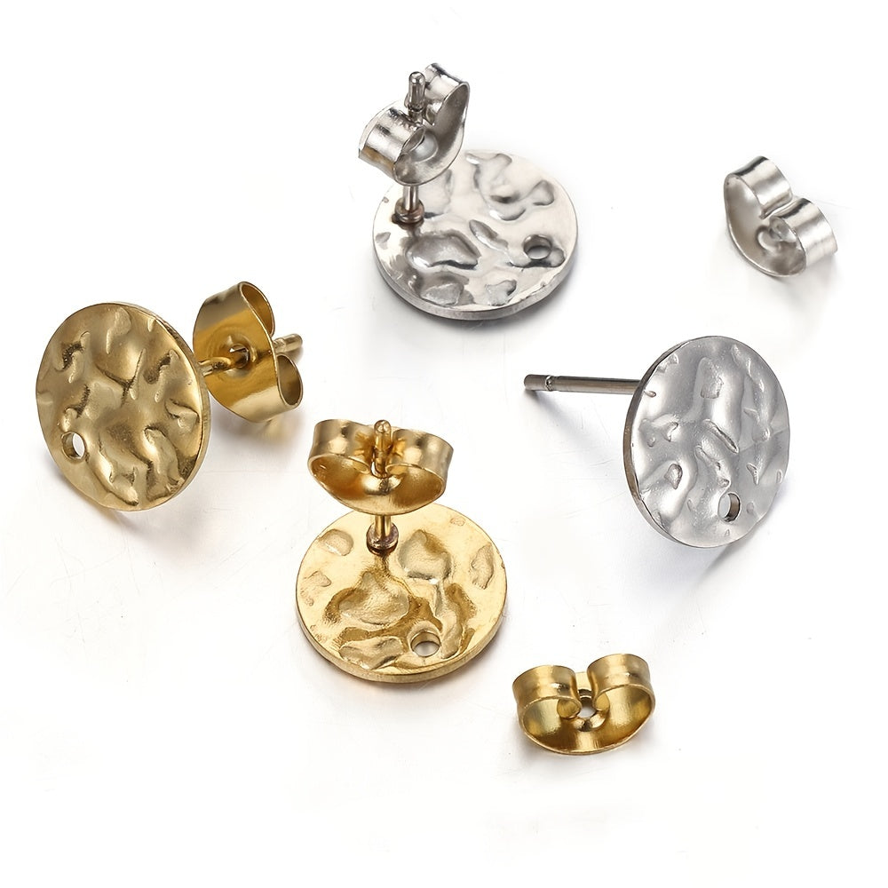 10pcs Stainless Steel Ear Stud Earring Back Set DIY Earring Making
