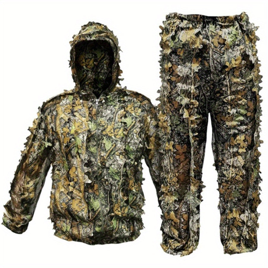 3D Leafy Camouflage Ghillie Suit for Turkey Hunting & Halloween