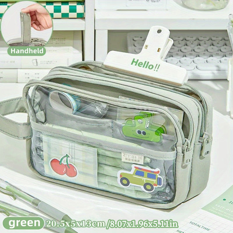 Large Capacity Stationery Bag Pencil Case for Office School Girls
