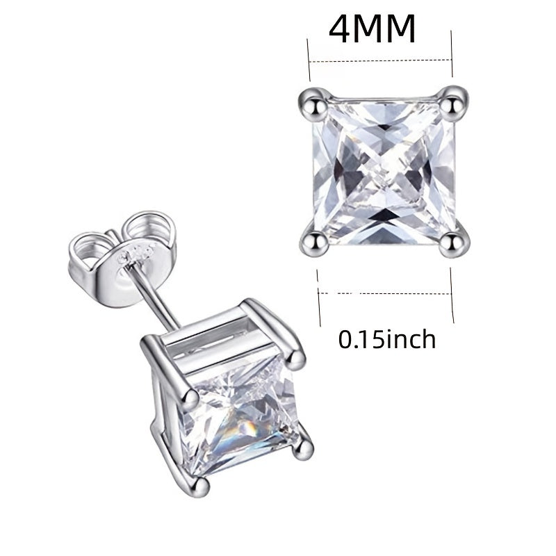 Square Golden Men's Earrings