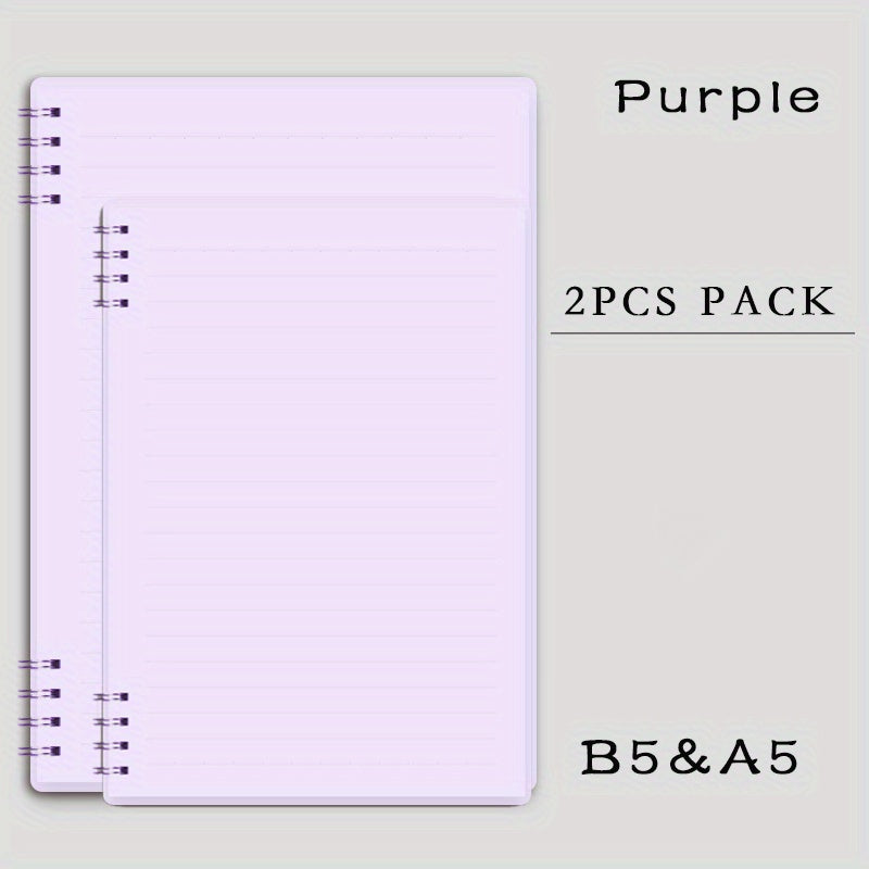 2pcs A5 & B5 Coil Notebook Morandi 160 Pages