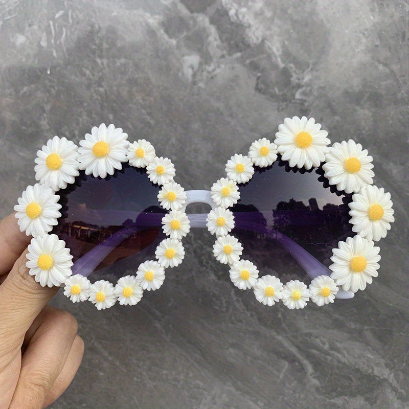 Daisy Flower Sunglasses Summer Gradient Glasses UV400
