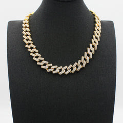 Cuban Link Rhinestone Chain Necklace
