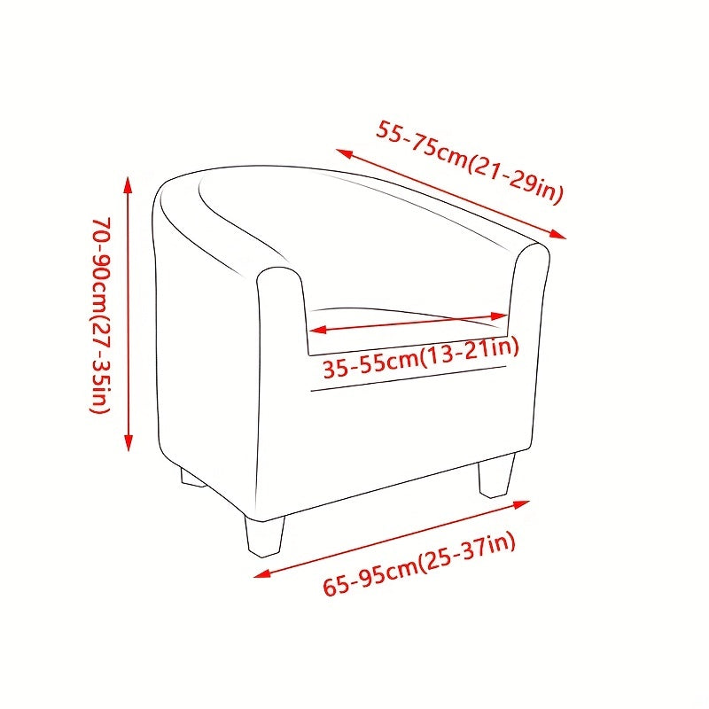 Stretch Club Chair Slipcover Geometric Pattern