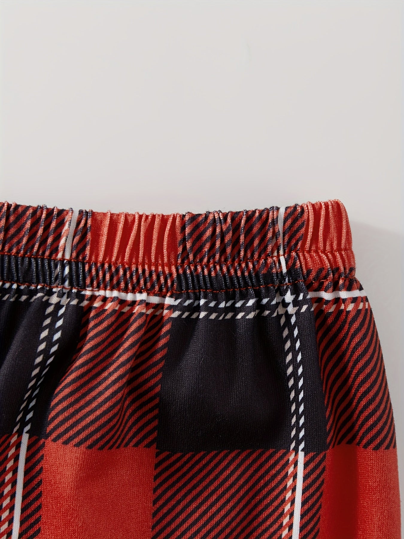 Plaid Lounge Pants Elastic Waist Womens Loungewear