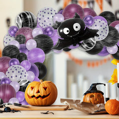 126pcs Halloween Balloon Arch Kit with Bat Balloons