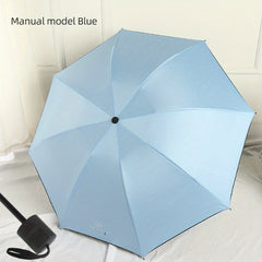 Bone Vinyl Umbrella Sun Protection Automatic Folding Umbrella Sun Shade